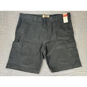 Wrangler Authentics Men's Classic Relaxed Fit Cargo Shorts Black Size 42
